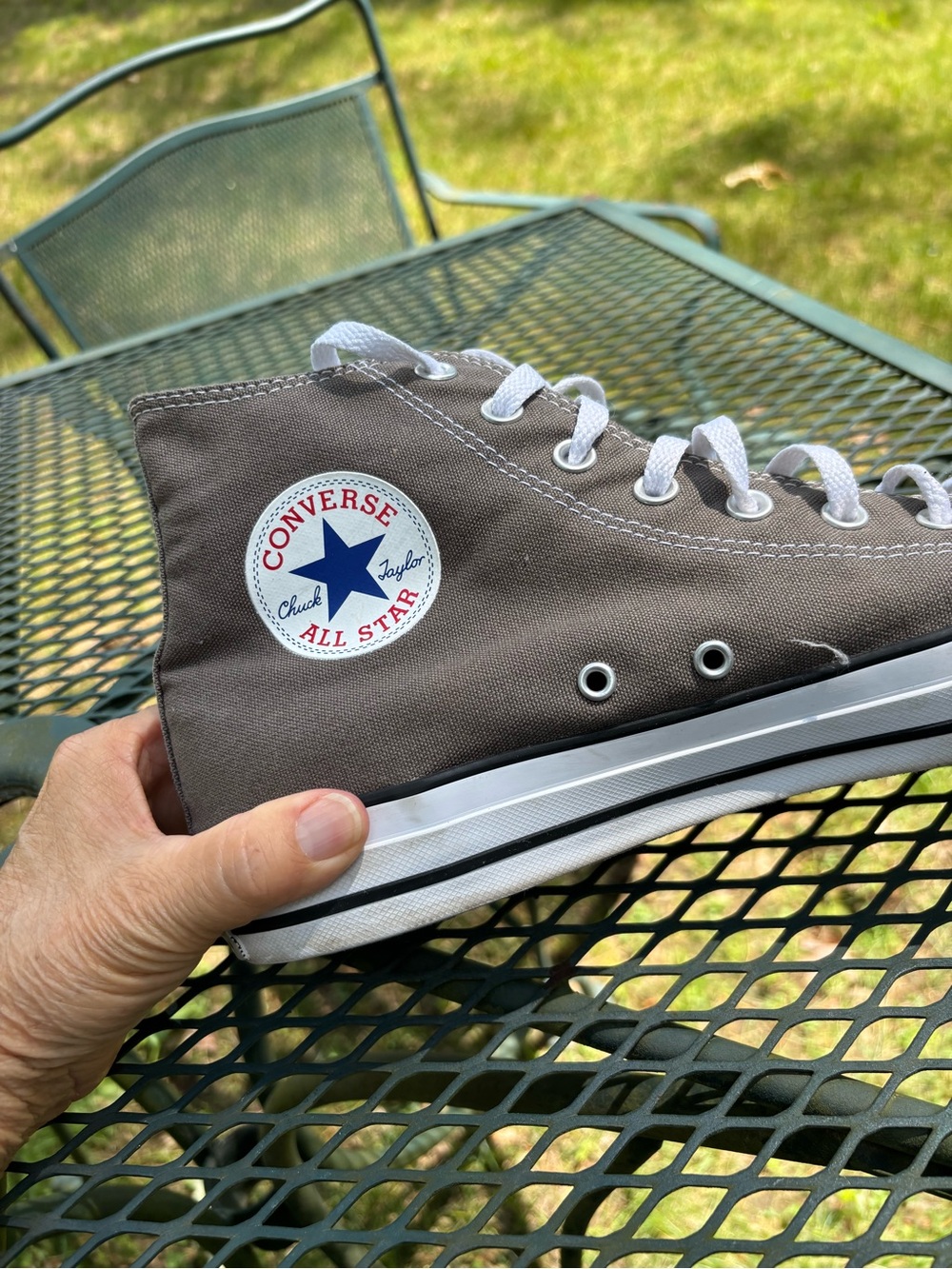 Converse Men’s Charcoal Gray Chuck Taylor All Star High Top Sneakers, M 11, W 13 - Picture 5 of 12